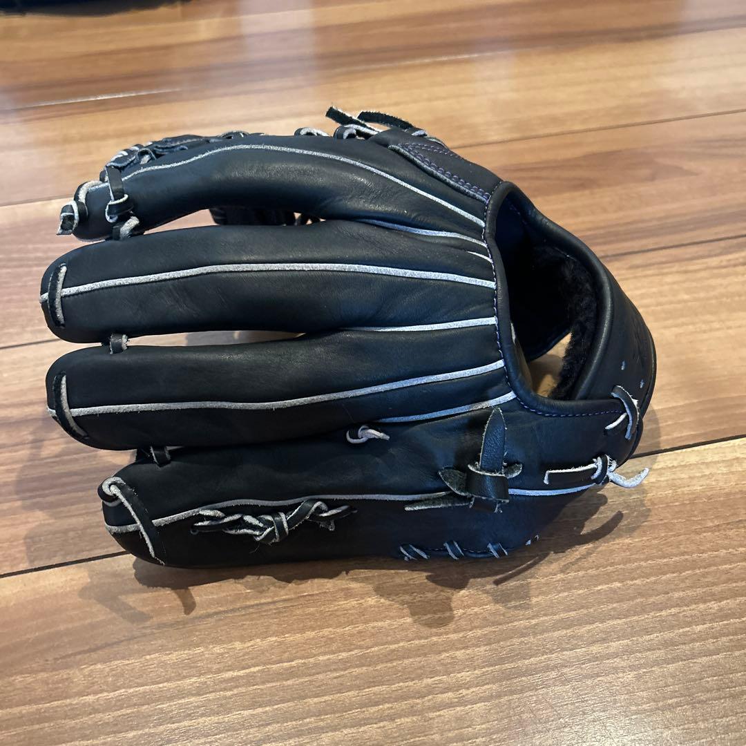 HG 黒 軟式野球グローブ　心極　内野用