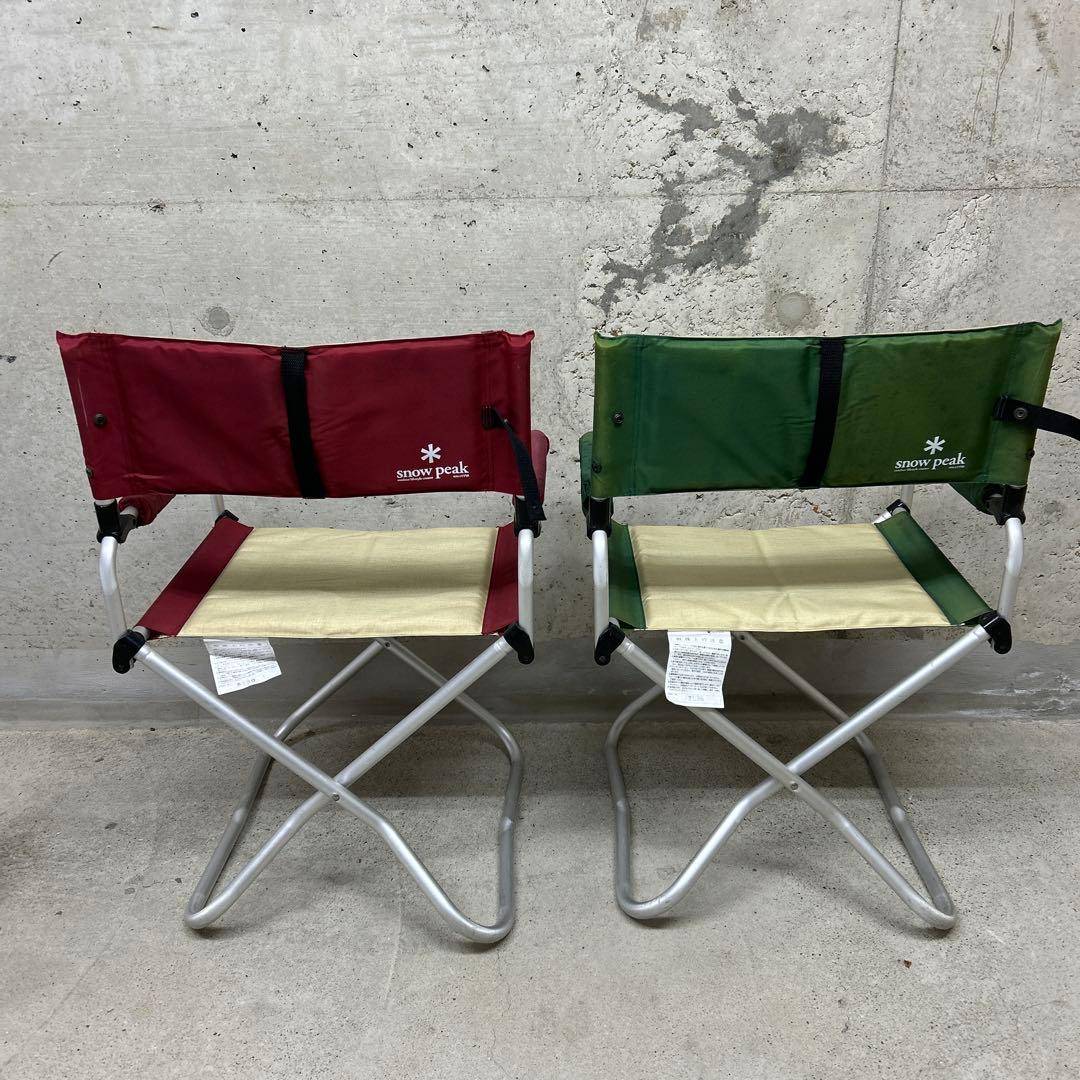 スノーピーク　パッドインチェア　レッド　グリーン　廃盤　LV-052PR