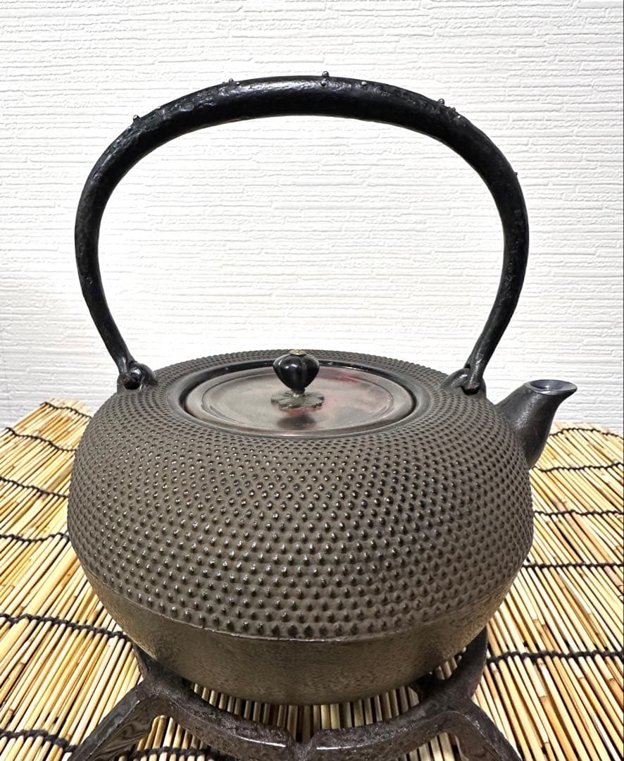 新品　敬典工房正寿堂山正造銀粒象嵌鉉銀口斑紫銅蓋１２型人間国宝　高橋 敬典作