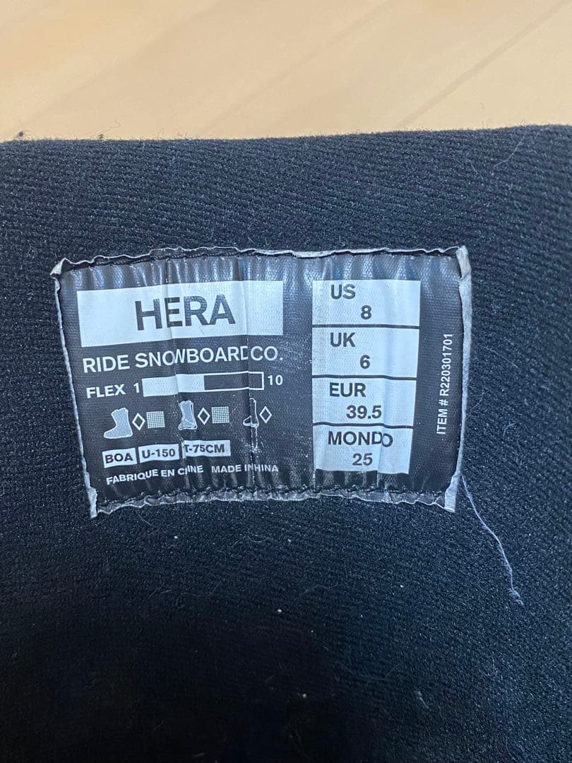 RIDE HERA スノーボードブーツ 25.0cmブラック