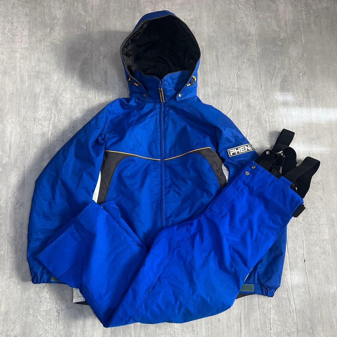 Z230 美品 PHENIX スキーウェア 上下 メンズ L ブルー スノボー可