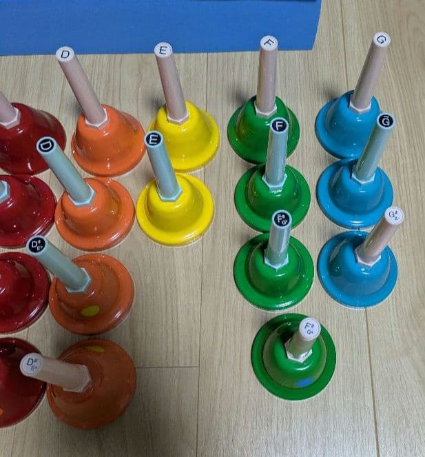 ZEN-ON ミュージックベル ハンドベル 23音 レインボーカラー