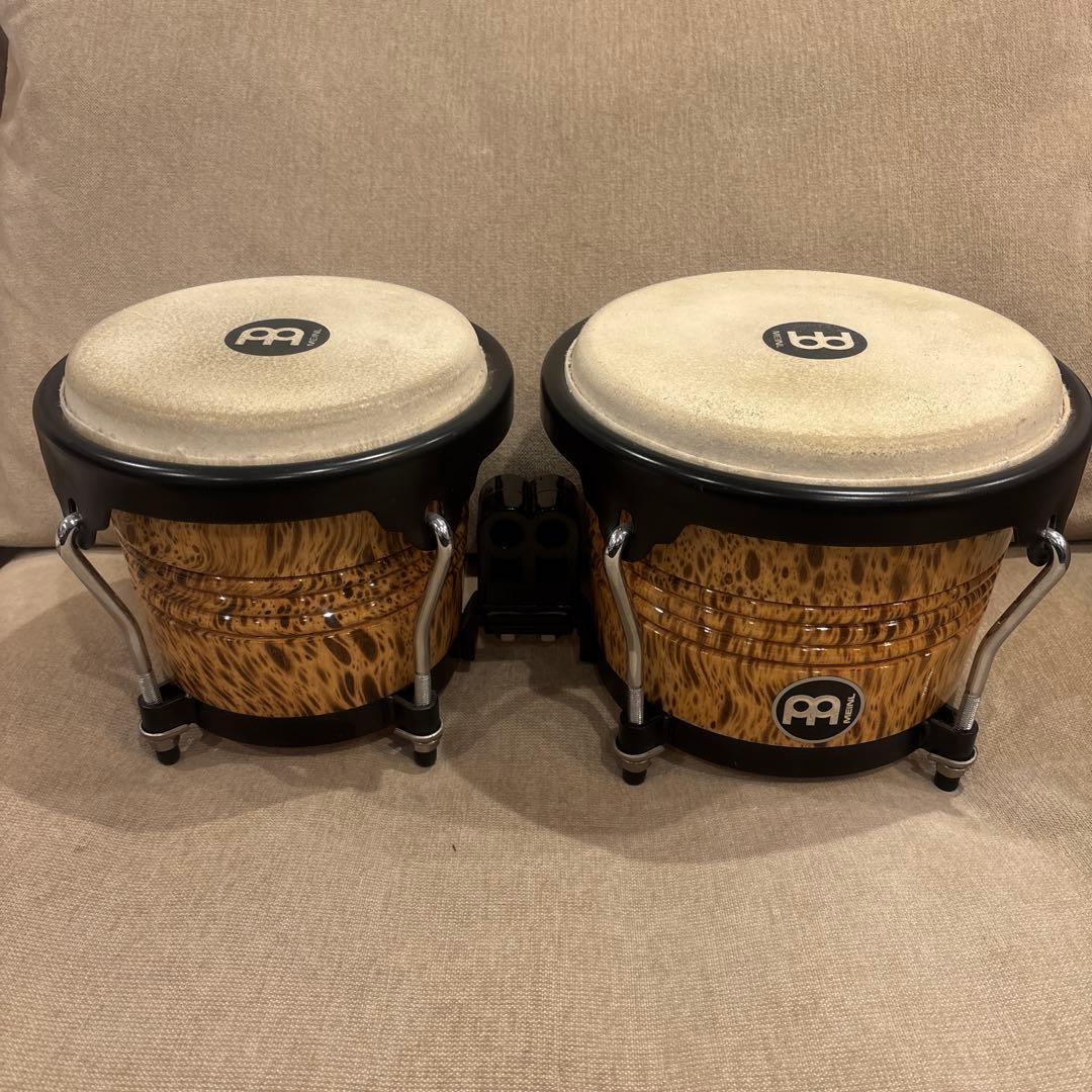 MEINL マイネル　ウッドボンゴ 豹柄　　ケース+ボンゴヘッド2種セット