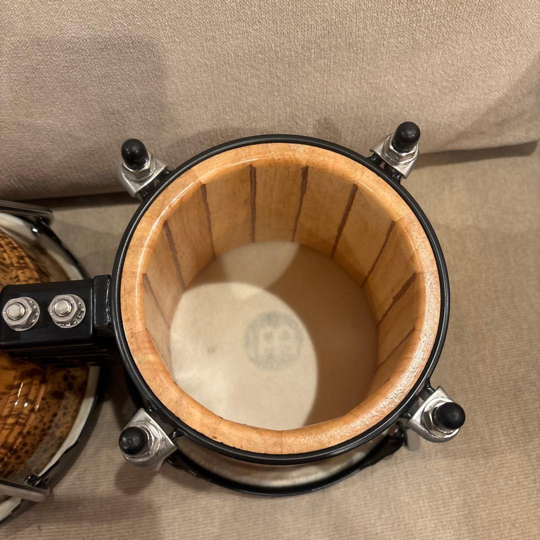 MEINL マイネル　ウッドボンゴ 豹柄　　ケース+ボンゴヘッド2種セット