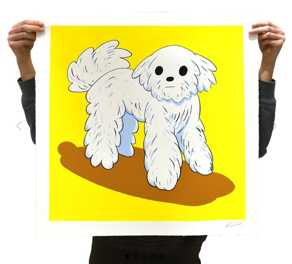 天野タケル 　The Dog　ハンドサイン・ナンバー入り シルクスクリーン 版画