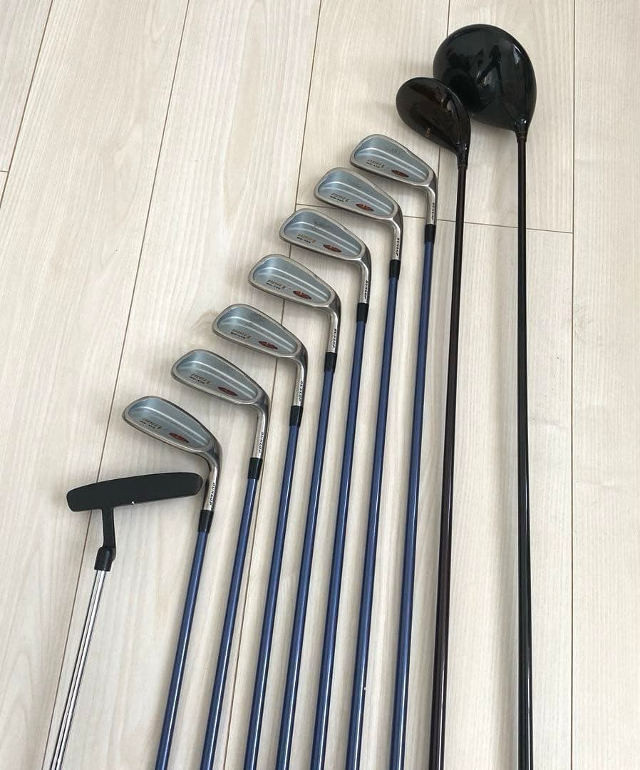 レディースゴルフクラブセット　バッグ、アイアンセット 9本 ドライバー 1本