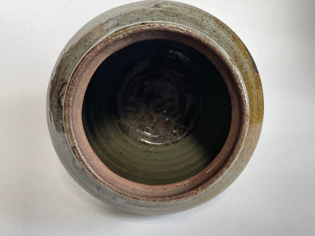 陶芸家　人間国宝　濱田庄司　浜田庄司　？　鉄絵　トウキビ文　水指　茶道具　益子