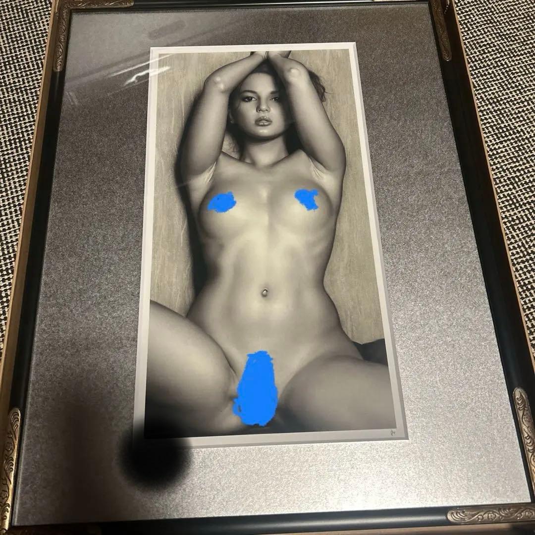 版画　浜田和　裸婦