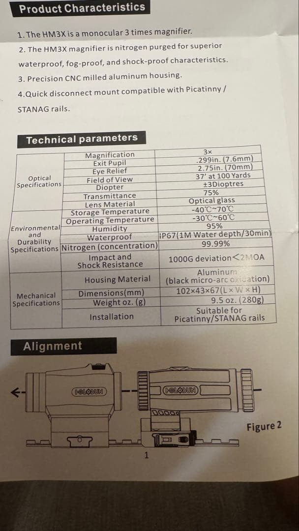 Holosun HM3X Classic 3倍 マグニファイア