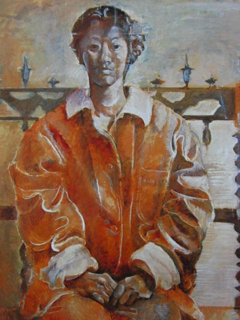 藤田吉香、女（MUJER）、希少画集画、新品高級額・額装付、状態良好