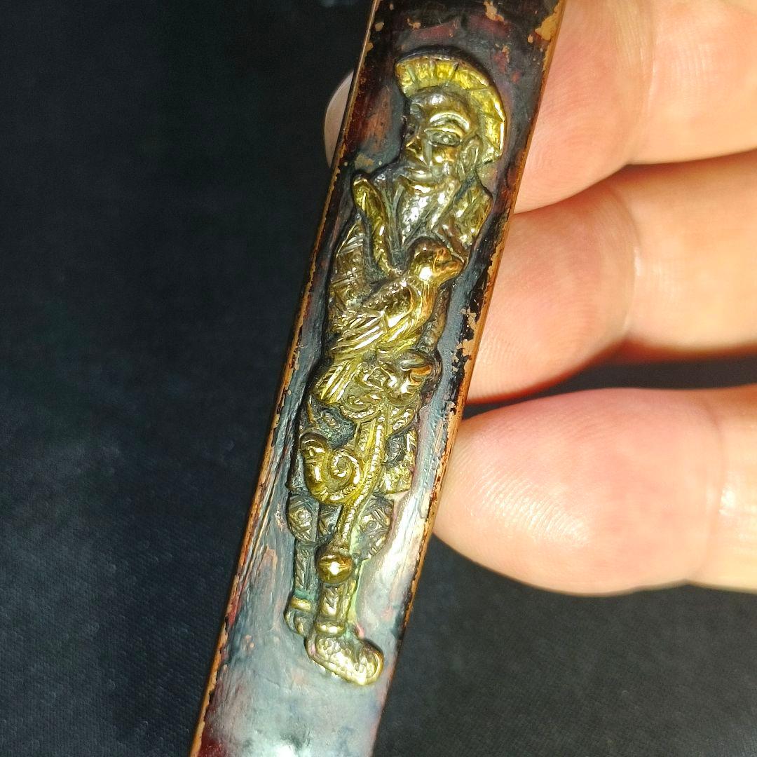 刀剣美術 小柄 南蛮人 江戸骨董 象嵌細工 古美術 蒐集家放出美品 旧家蔵出し