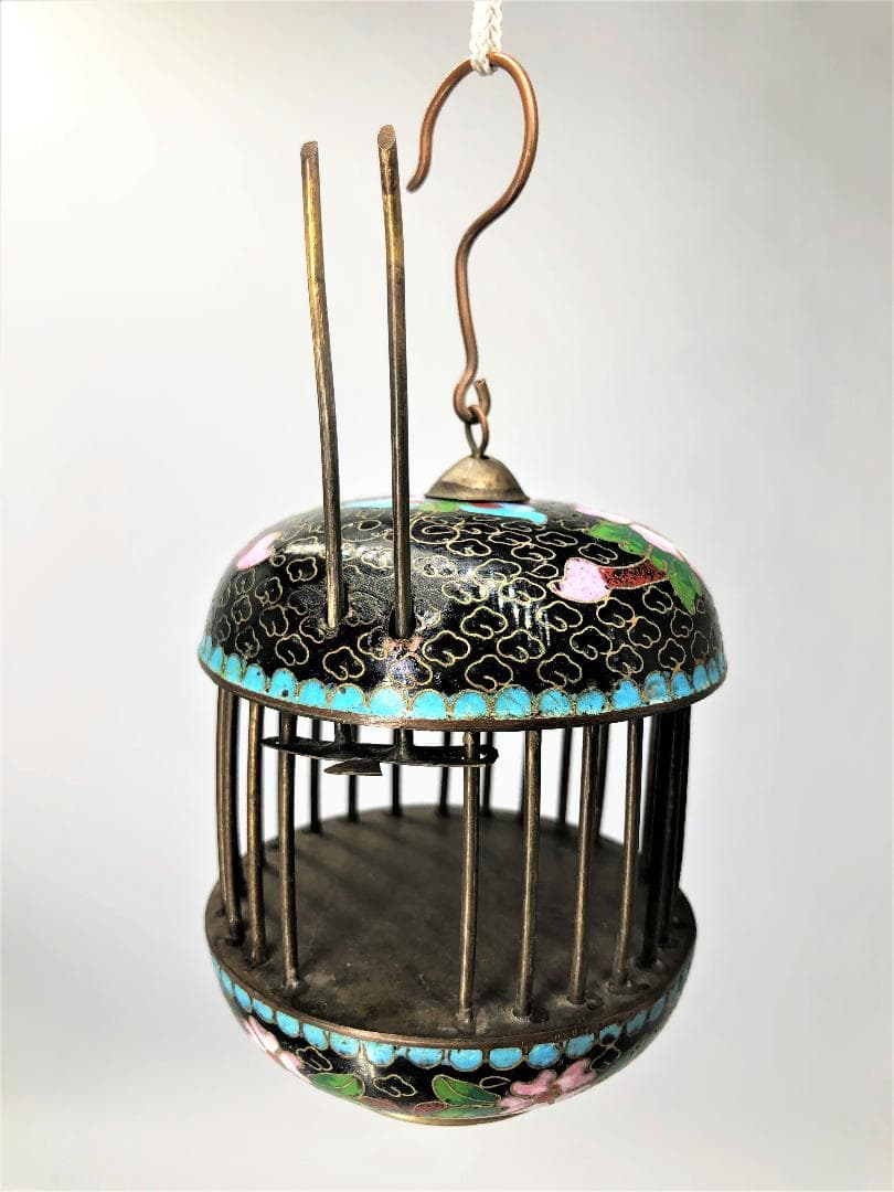 【 七宝虫籠 】　中華古玩　収蔵品　桐箱付き