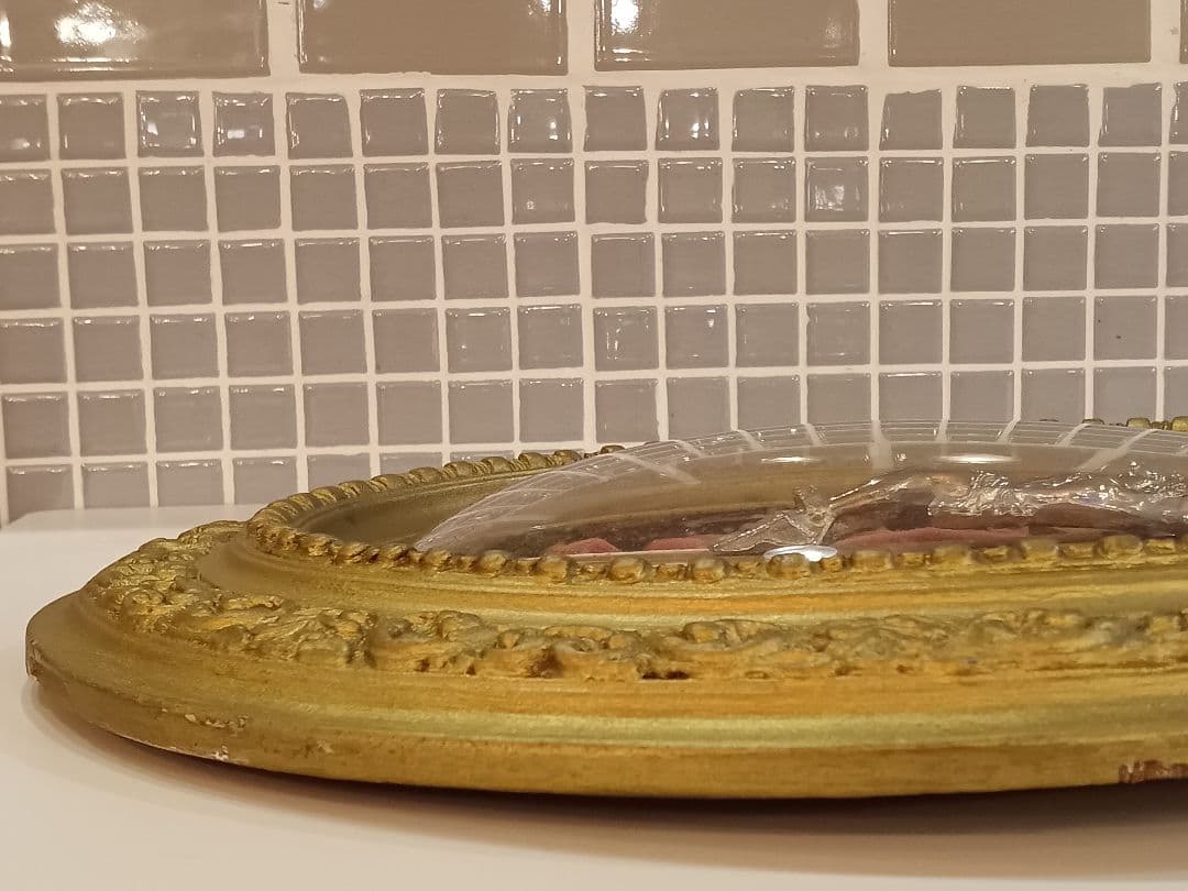 フランス　アンティーク　キリスト像　オブジェ　メダイヨン