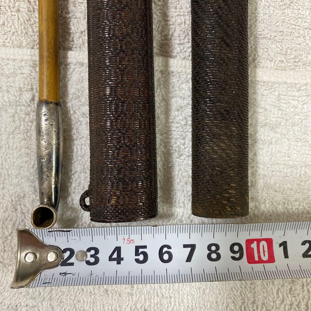 C-17 煙管　煙管入れ　2個セット　煙草道具　骨董品　古道具　美術品　工芸品