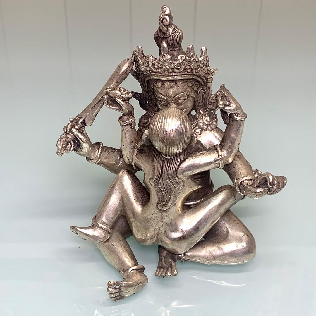 縁起物　仏壇　天王金剛仏と女灵仏 交歡 法王金剛劍持つ　金剛杵持つ　レア時代物