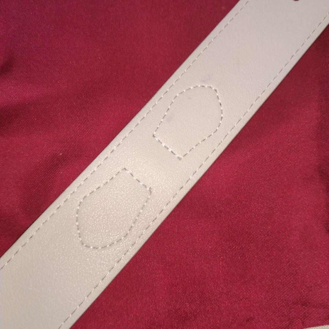 パーリーゲイツ　1989美品 ホワイトベルト　110cm 34mm ピンバックル