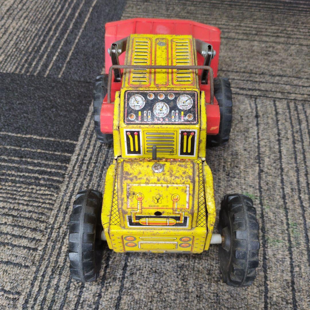 ブリキの 動くショベル付き建設車両
