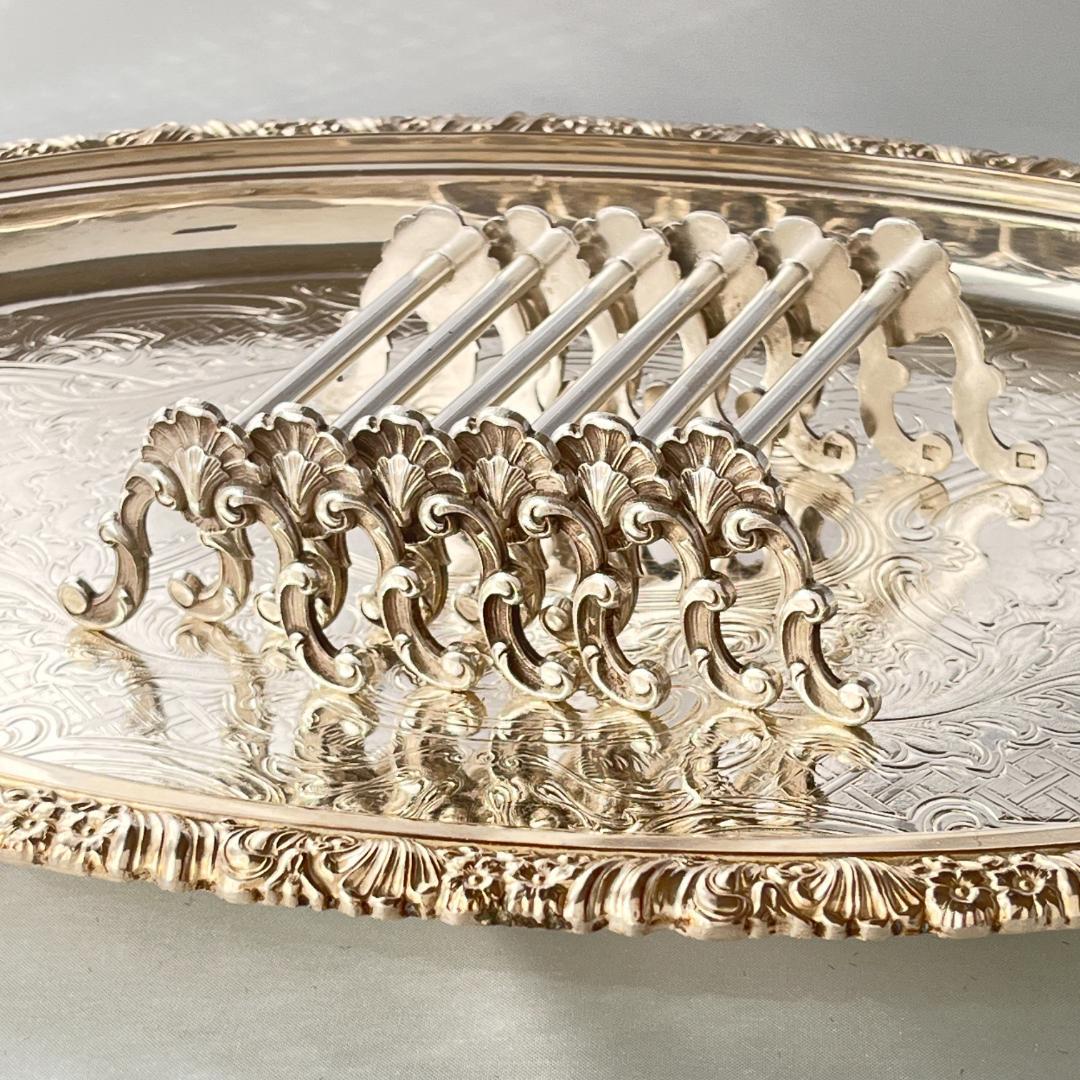 【仏蘭西】ルイ15世様式 Louis XVナイフレスト 6個組