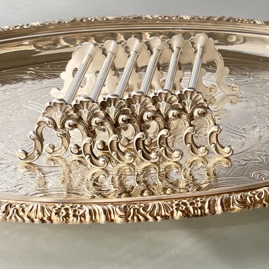 【仏蘭西】ルイ15世様式 Louis XVナイフレスト 6個組