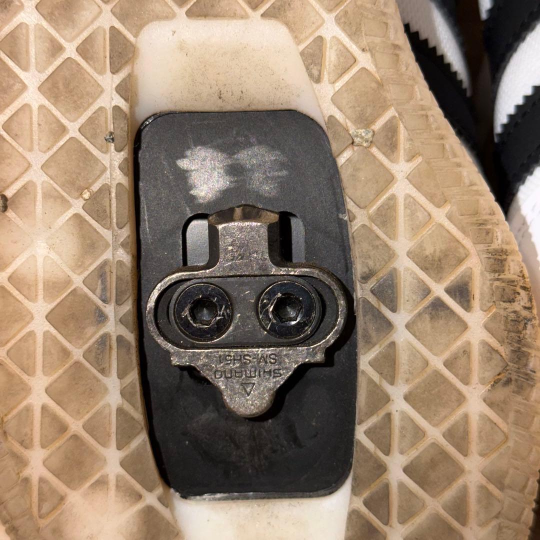 adidas velosamba white　SPDペダルセット