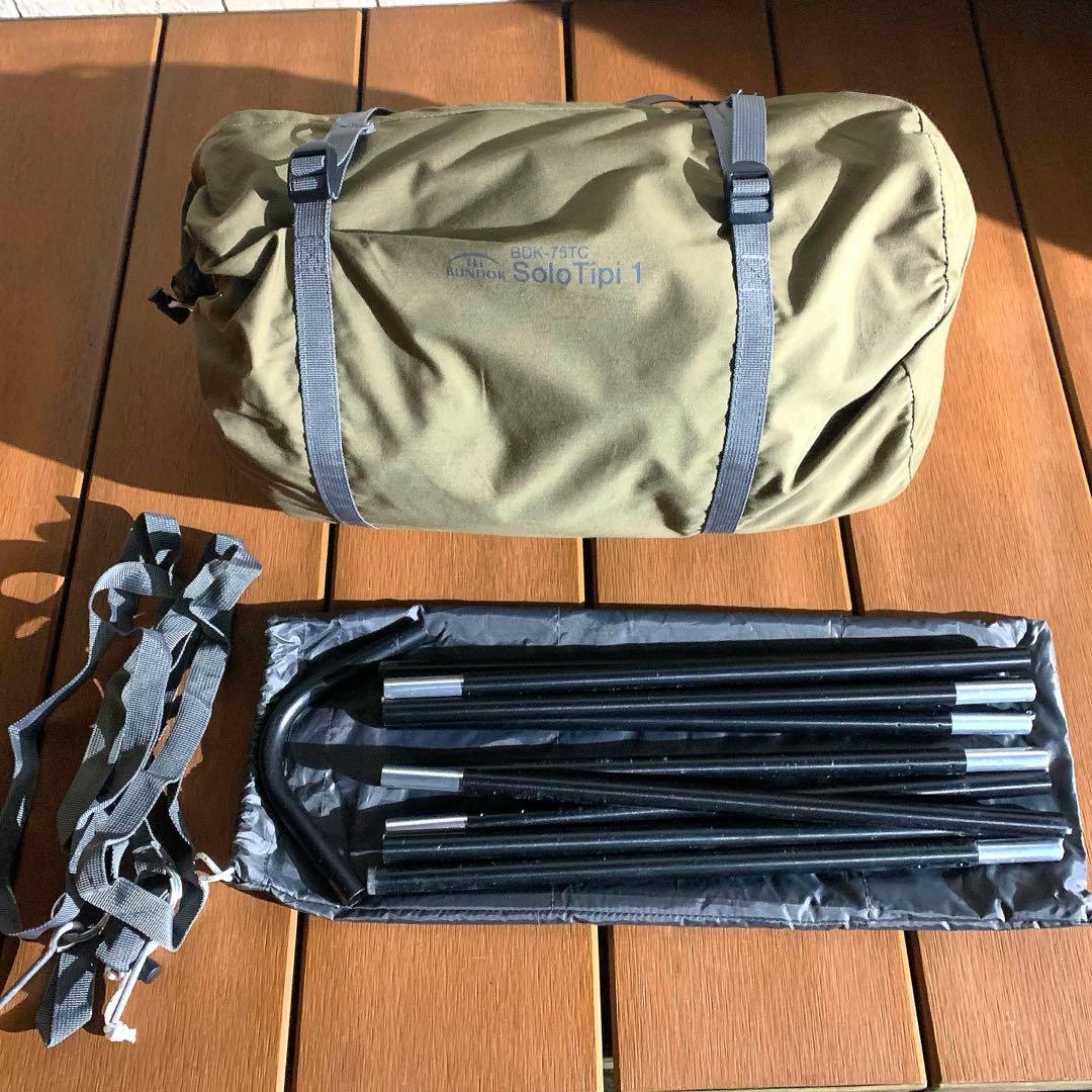 バンドック　ソロティピー1tc カーキ　純正二又ポールセット