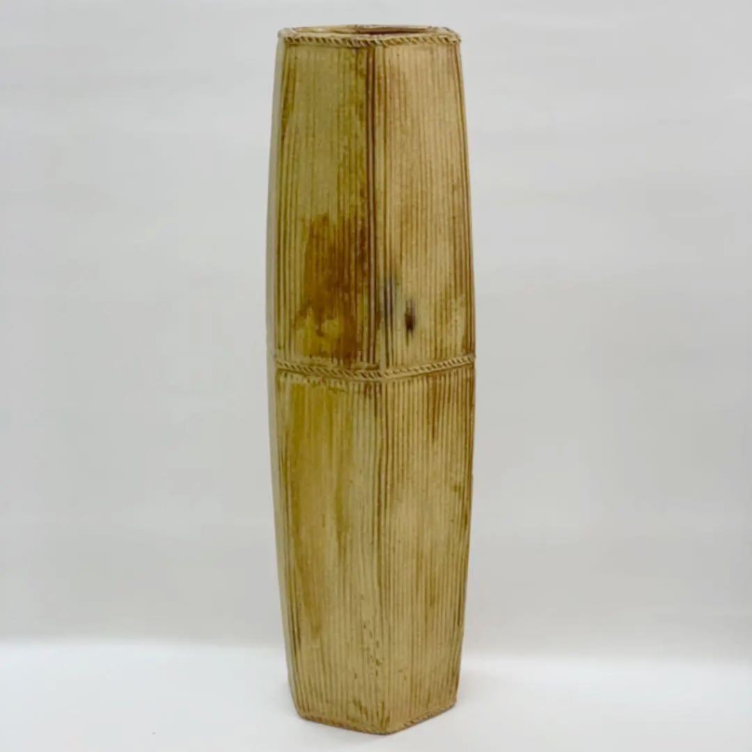 【花入12】黄瀬戸　六角槌形　高さ31㎝