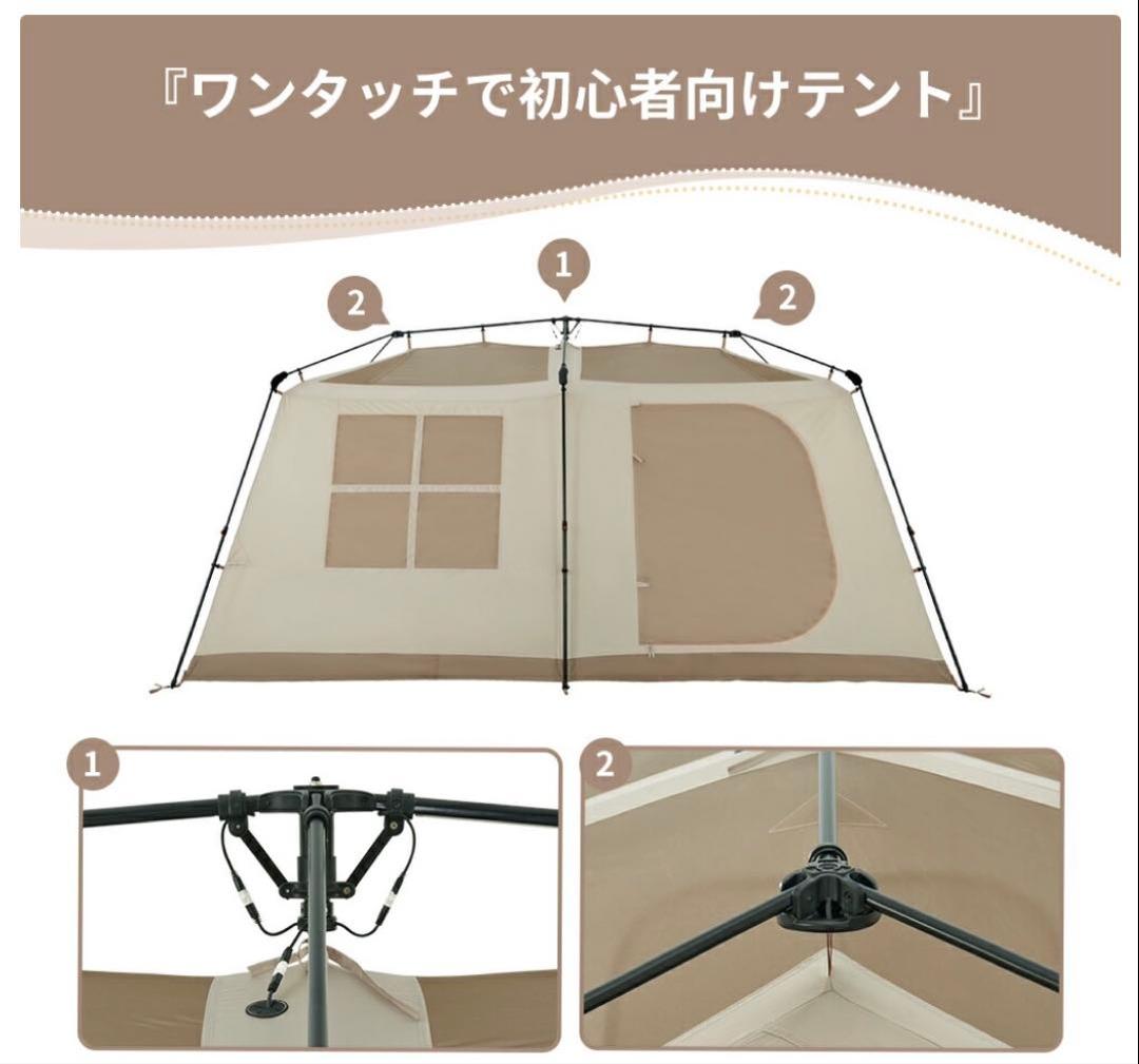 Naturehike ワンタッチテント Ti black ロッジ型