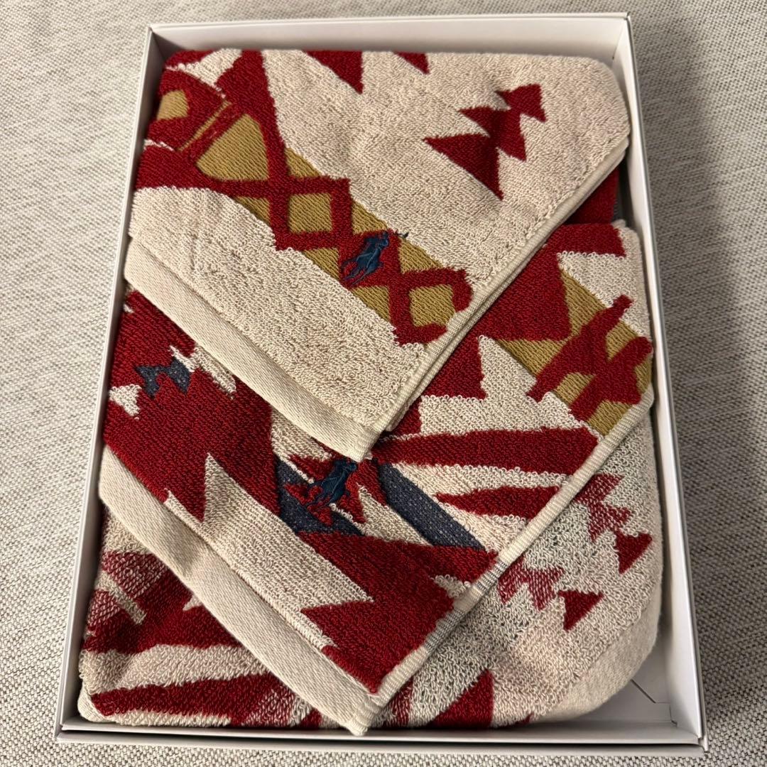 ラルフローレン　ナバホ　ネイティブ柄　 フェイスタオル2枚ウォッシュタオル2枚