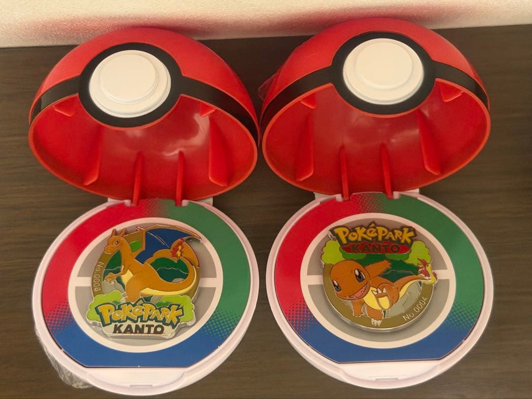 ポケパークカントー リザードン ヒトカゲ ピンズ ピンバッジ プレミアムボール付