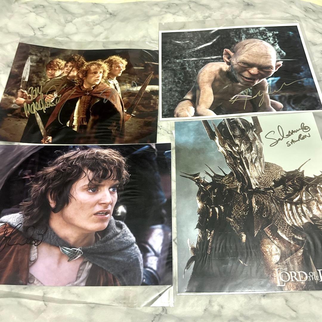 ロードオブザリング 直筆サイン 4枚組 ポートレート イライジャ・ウッド