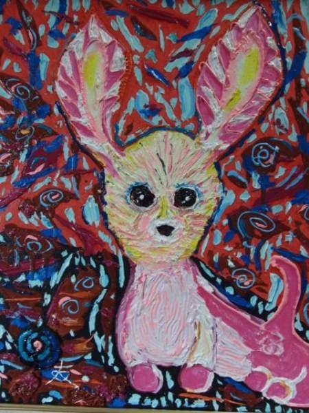 TOMOYUKI・友之、「スペース・宇宙犬」、証明書付、額付、絵画 油絵 油彩画