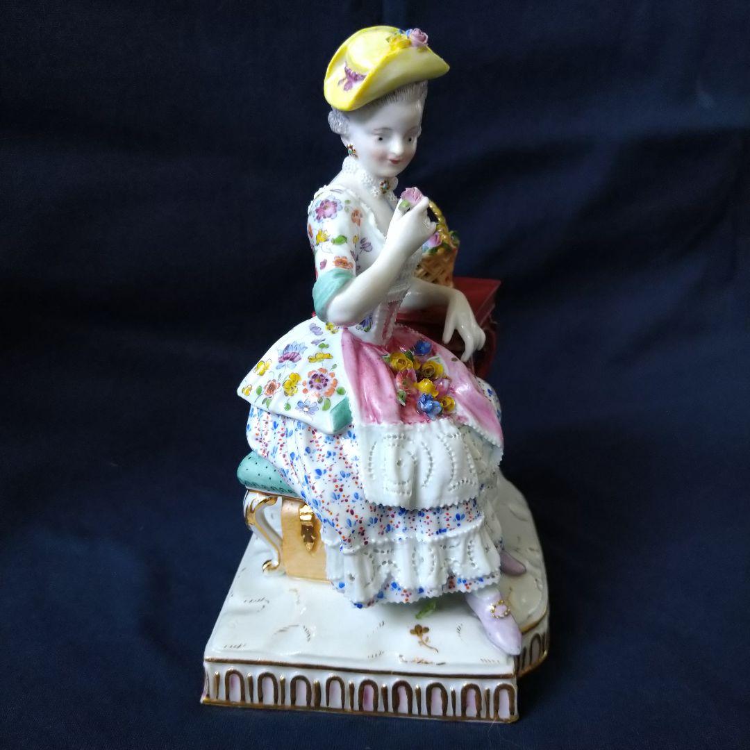 ✤1924年以前マイセン(Meissen)フィギュリン『五感の寓意(嗅覚)』