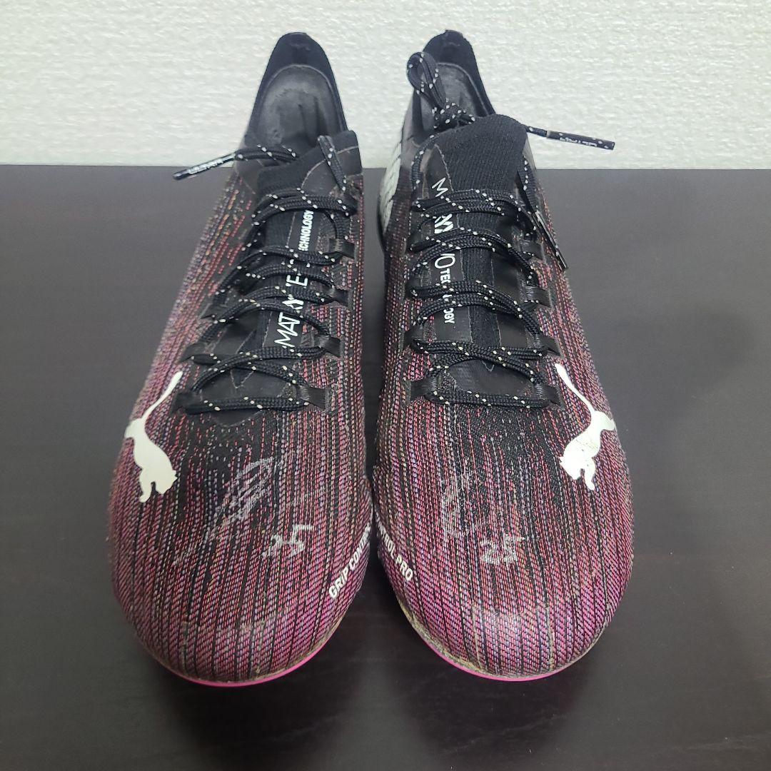 ベガルタ仙台　真瀬拓海選手　サイン入り実使用スパイク　プーマ　水戸ホーリーホック