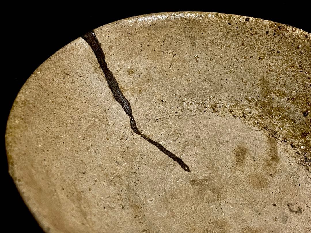 「母」 桃源旧蔵 古瀬戸 山茶碗 漆直し 仕舞い箱 (250807福3-A)