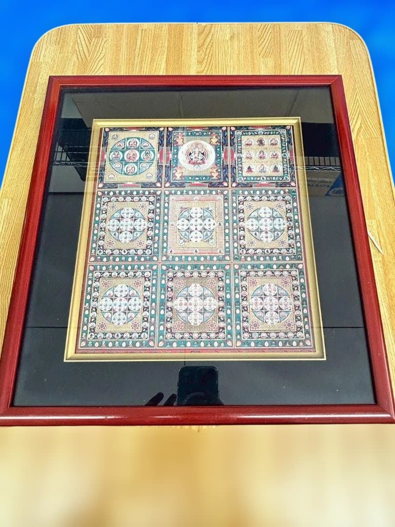 密教仏画　曼荼羅　　3点セット　38cm角　弘法大師　真言宗　仏教美術