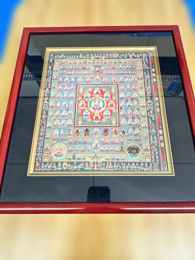 密教仏画　曼荼羅　　3点セット　38cm角　弘法大師　真言宗　仏教美術