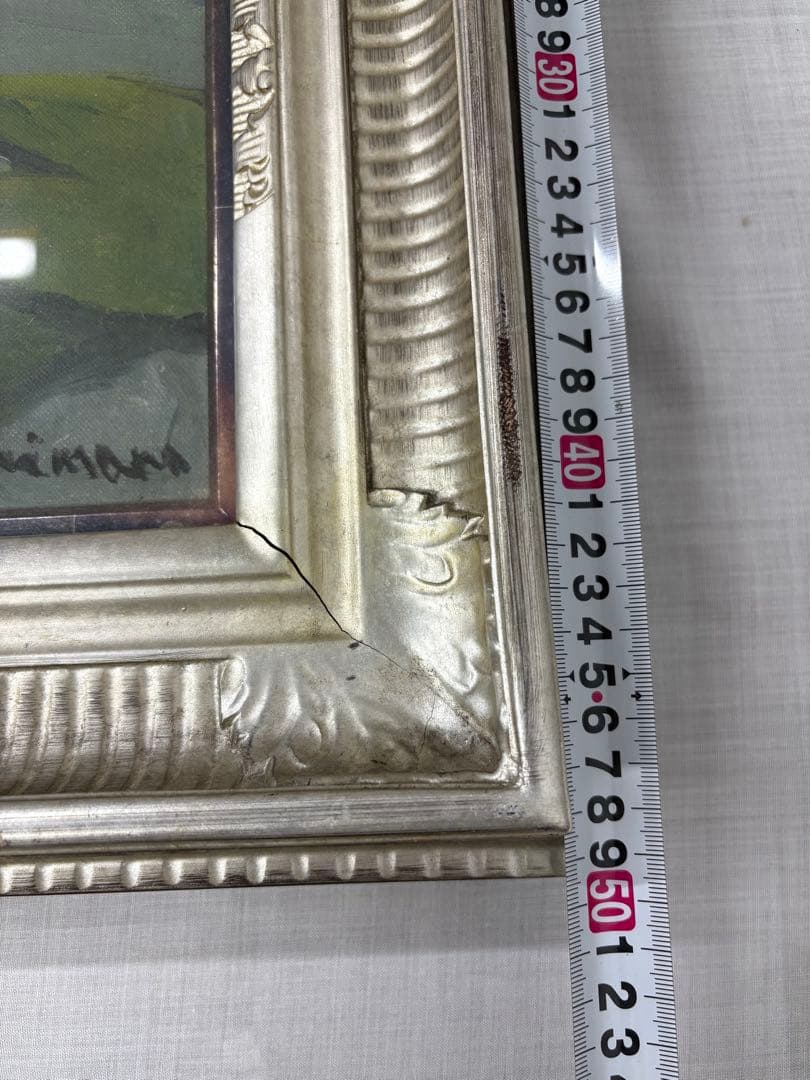 「睡蓮」　島野重之　絵画　風景画 花 油彩画　日展