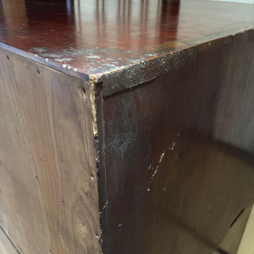 アンティーク　飴色のツヤ美しいシンプル和箪笥　たっぷり収納