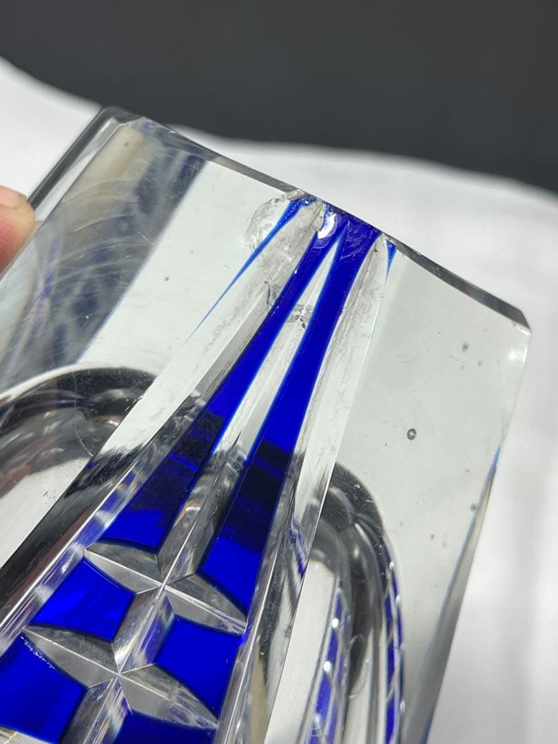 江戸切子。色被切子。古美術。骨董品。舊家蔵出し。希少品。