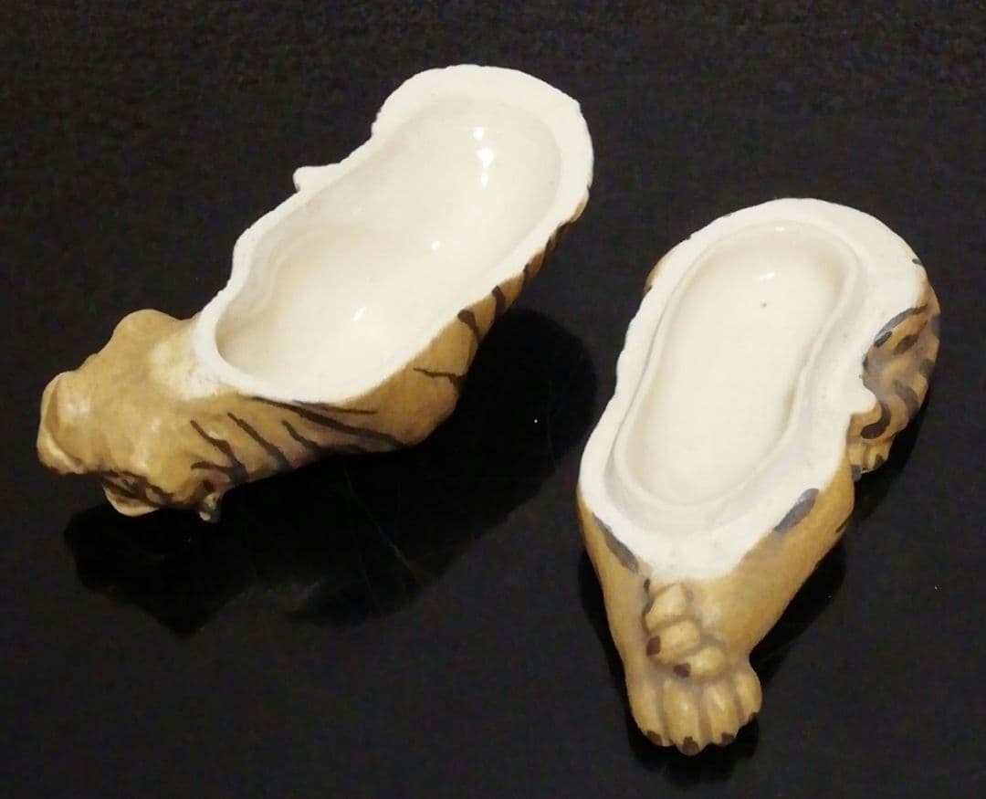 林沐雨作　一枝庵　虎　香合　共箱　共布　茶道具