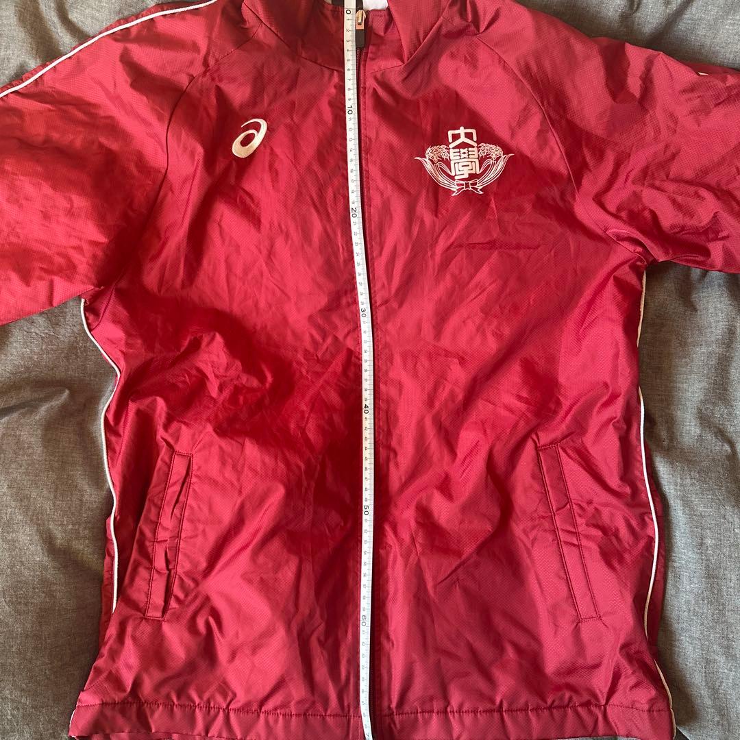 早稲田大学　ア式蹴球部　ウィンドブレーカー XL アシックス　大学サッカー