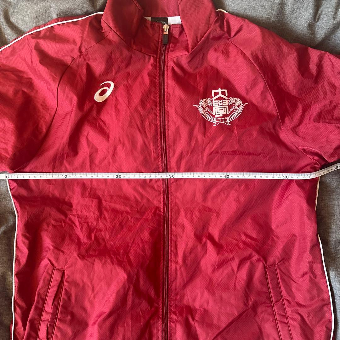 早稲田大学　ア式蹴球部　ウィンドブレーカー XL アシックス　大学サッカー