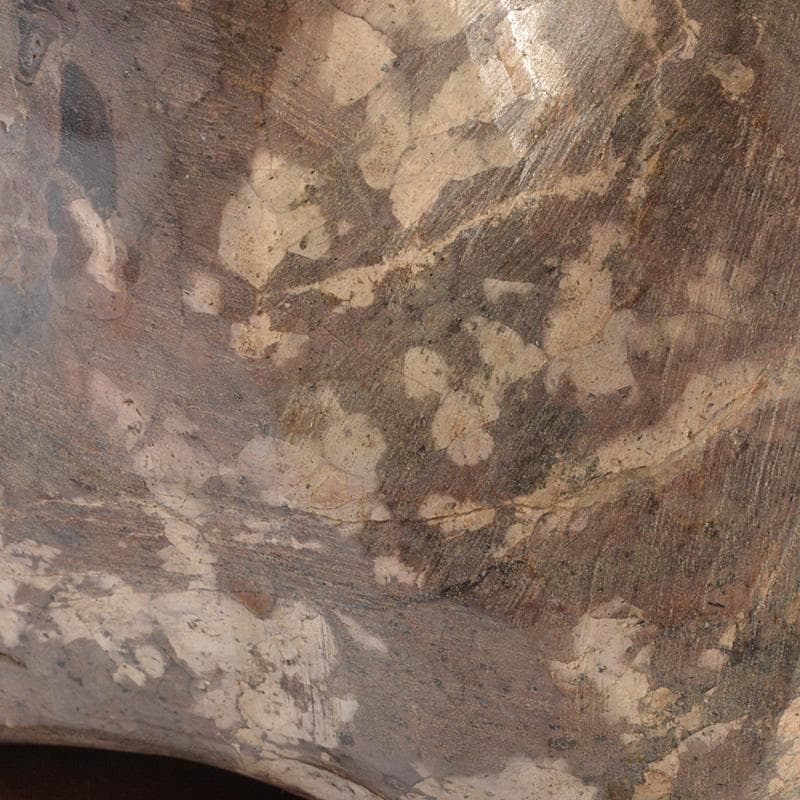 鑑賞石　天然石　梅花石　置物　唐木台付　重さ約2387g　N　6372