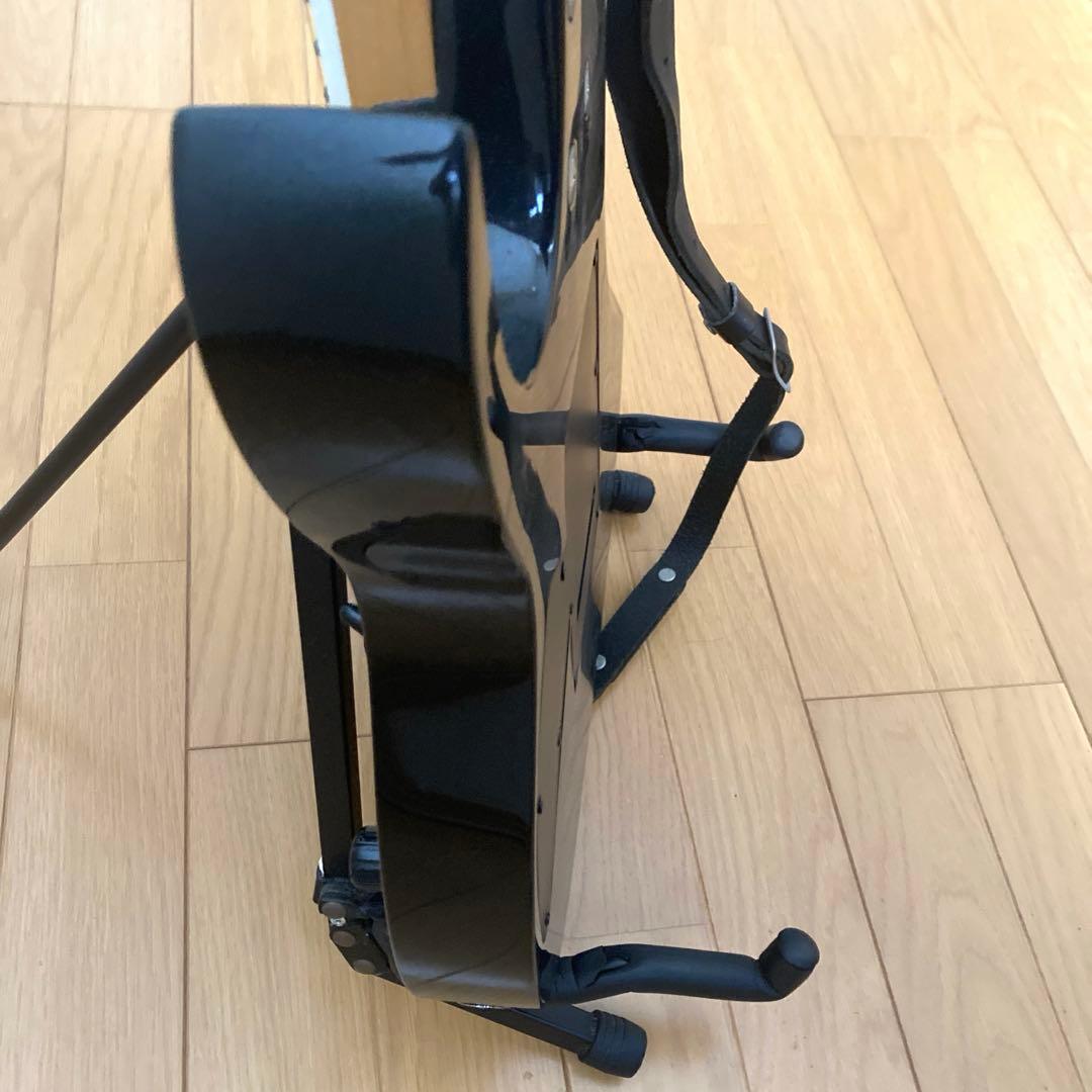 エレキギター　アイバニー　ブラック　スタンド、ショルダーストラップ付