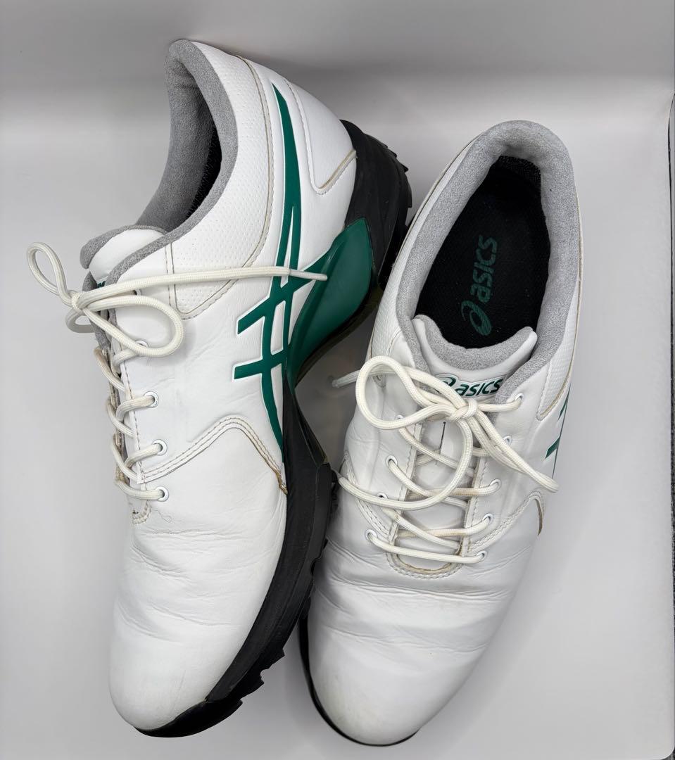 asics ゴルフシューズ ホワイト/グリーン 松山英樹 26.0センチ