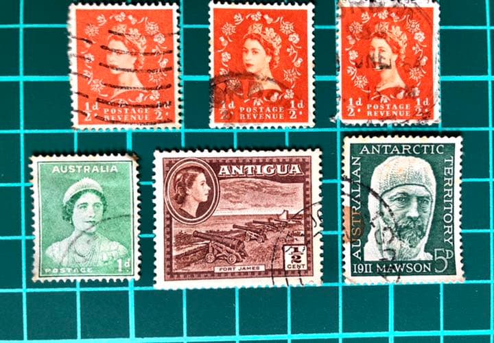 エリザベス女王他各種切手 13枚セット