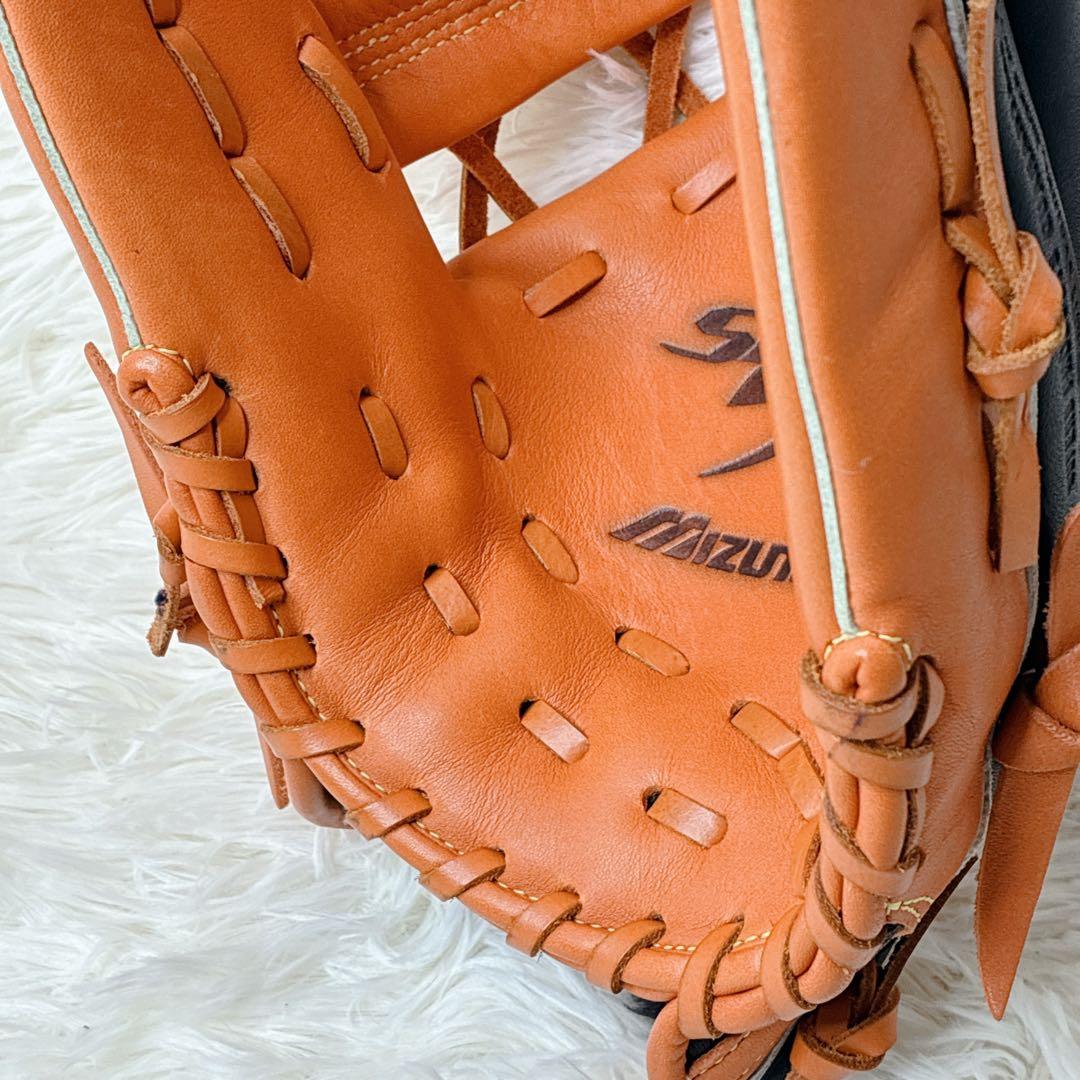 【良品】MIZUNO Select 9 軟式グローブ オレンジ×ブラック 内野手