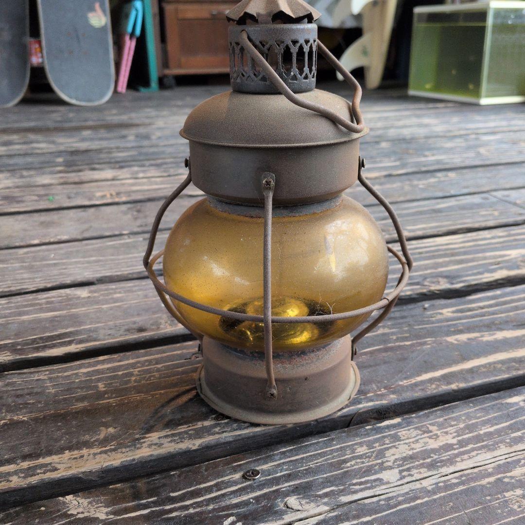 クラシックオイルランタン イエローガラス