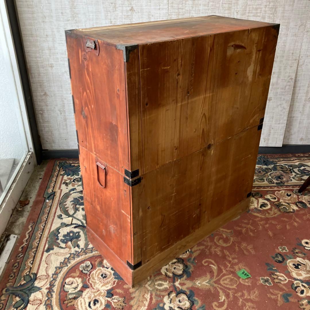 昭和レトロ 古家具 木製箪笥 5段 引き出し箪笥 シャビーな風合い ビンテージ