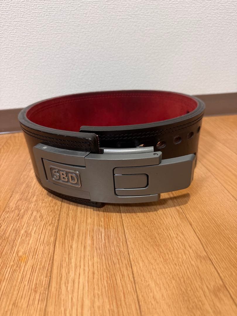 【旧ロゴ】SBD トレーニング・パワーベルト 黒/赤　サイズS